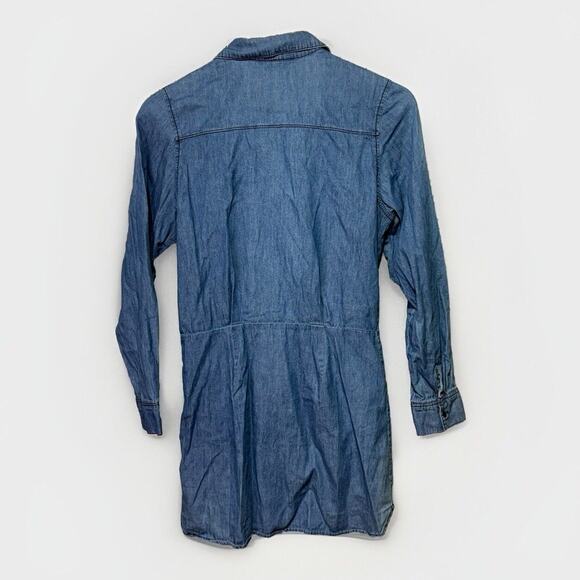 Highway Jeans Chambray Tunic with Waist Tie Women’s Size Small Blue - Picture 2 of 6